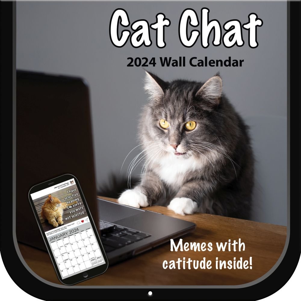 Cat Chat 2024 Wall Calendar