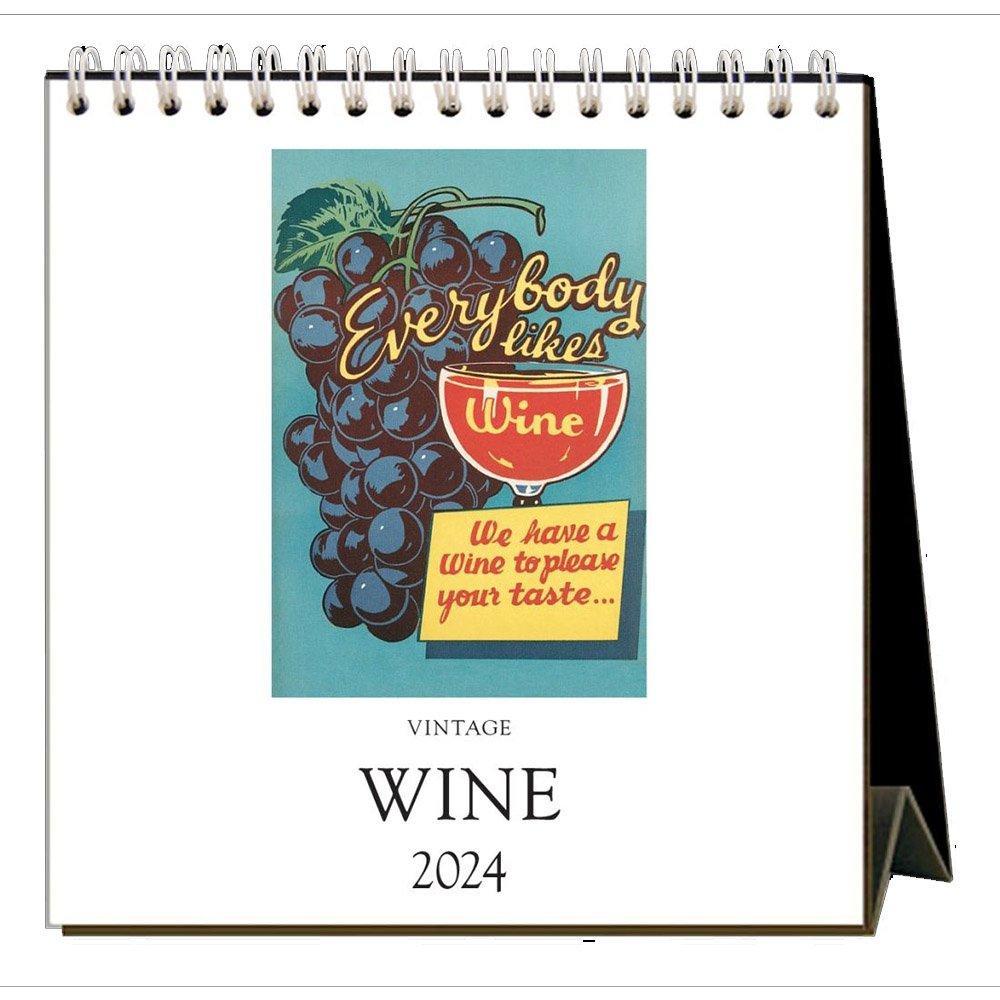 Wine 2024 Easel Desk Calendar