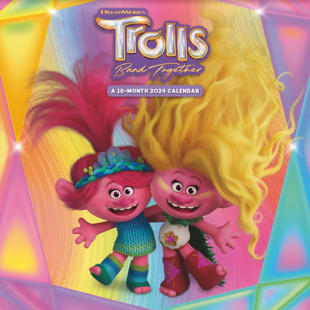 Trolls 3 2025 Wall Calendar