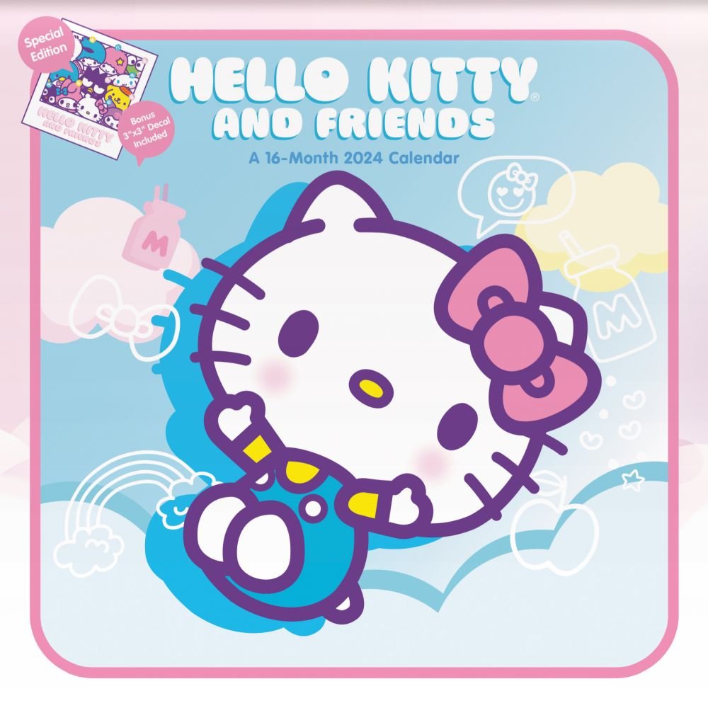 Hello Kitty Exclusive With Decal 2024 Wall Calendar   655769779a0cc 609076b 