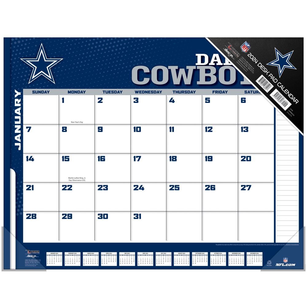 NFL Dallas Cowboys 2024 Desk Pad   65578140408ca 609076b 