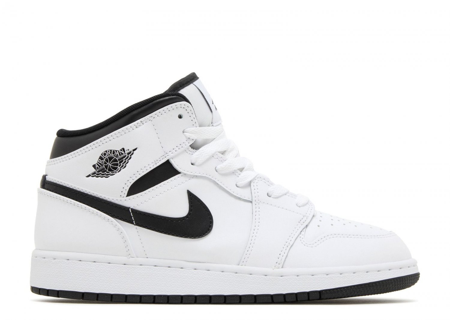 Air Jordan 1 Mid GS White Black