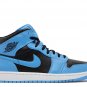 Air Jordan 1 Mid University Blue Black