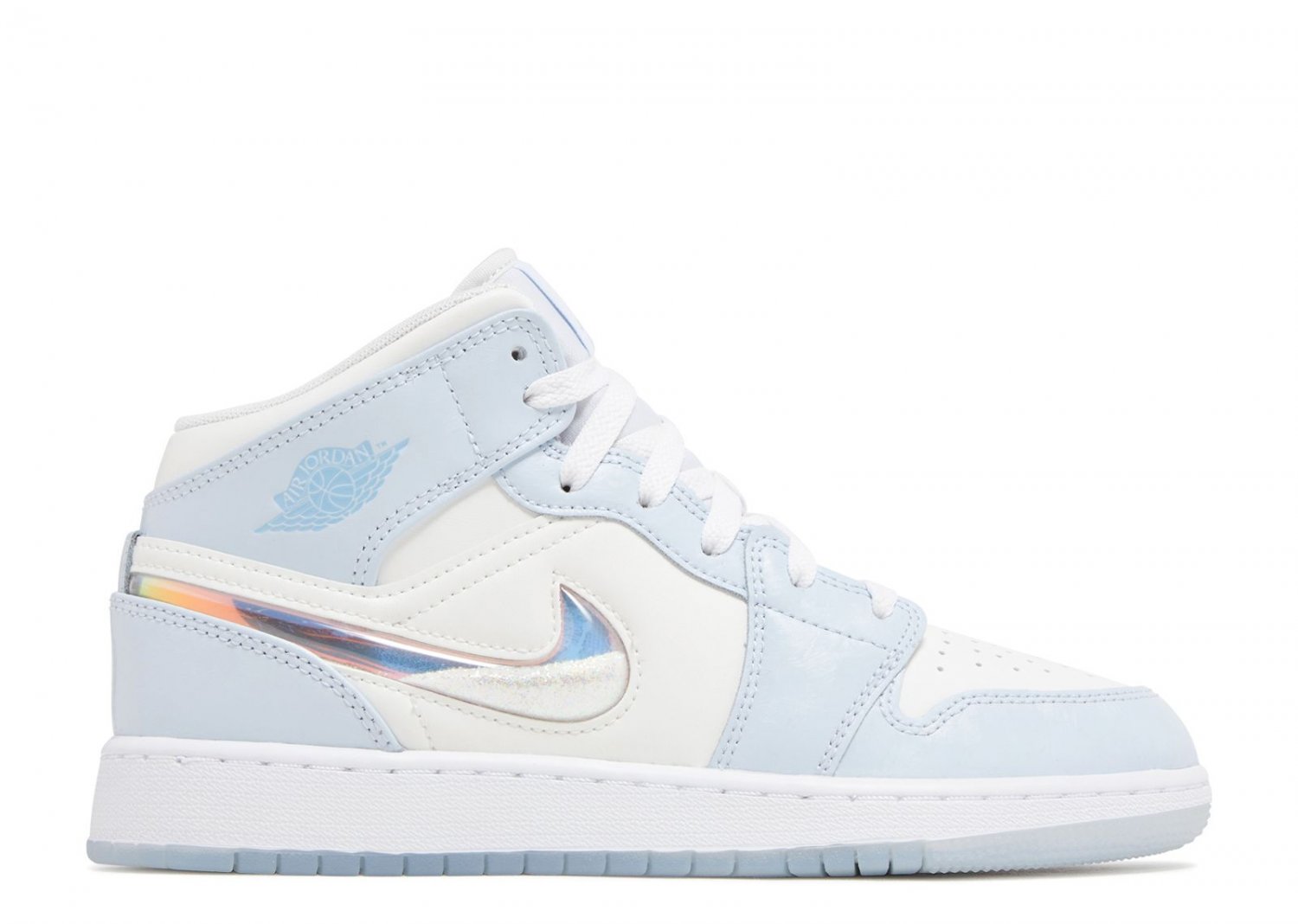 Air Jordan 1 Mid SE GS Glitter Swoosh