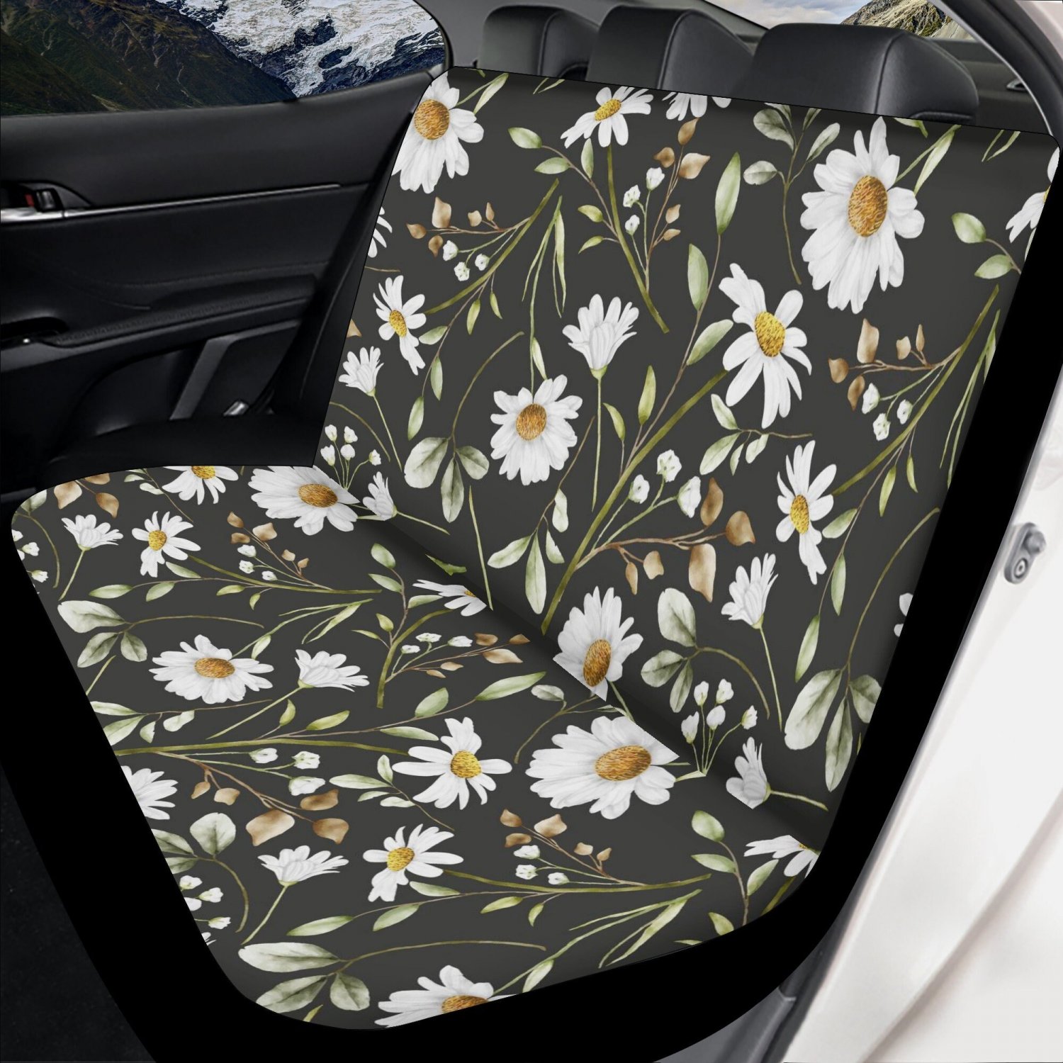 Boho Cottagecore Daisy Car Seat Covers, Cute Botanical Nature Car Seat Cover for Vehicle Women...