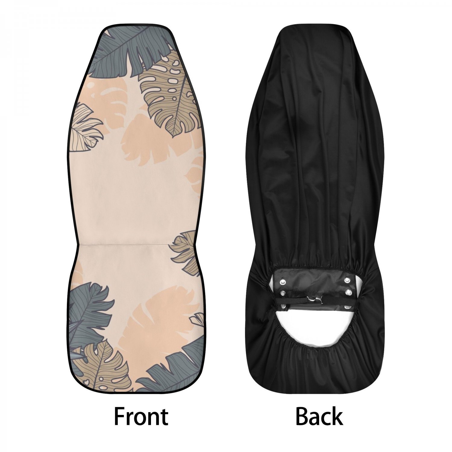 Vintage Monstera Car Seat Covers, Pastel Cute Seat Cover for Car Full