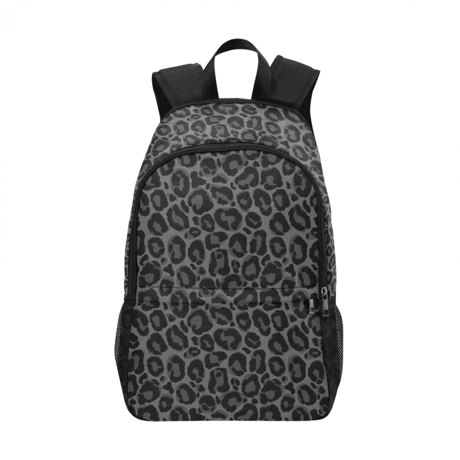 Black Leopard Backpack, Cheetah Animal Print Men Women Kids Gift Him ...
