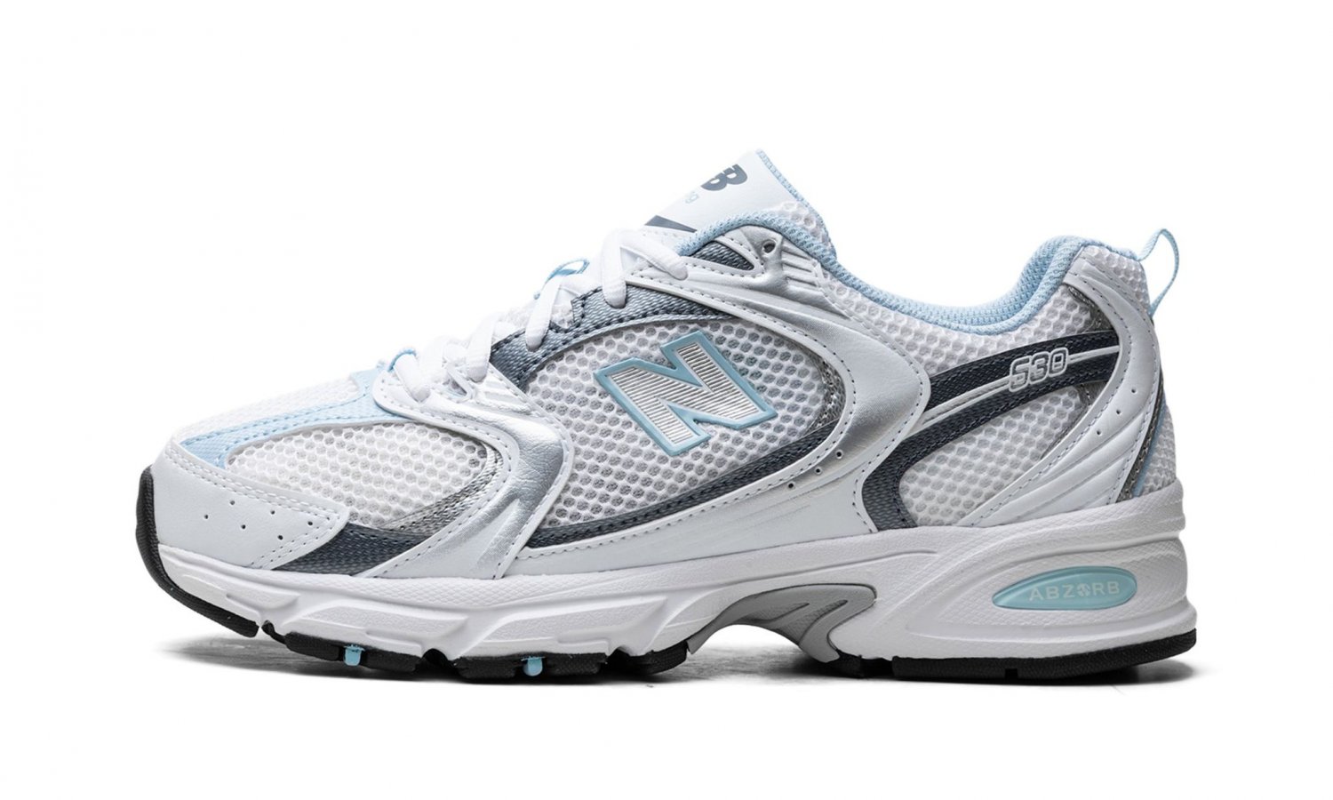 530 "White / Dark Arctic Grey / Light Chrome Blue"