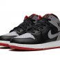 AIR JORDAN 1 MID GS "Black Grey Red"