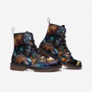 Galactic Hippie Witch Vegan Leather Boots, Cosmic Boho Style