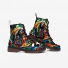 Colorful Geometric Art Casual Leather Lightweight Boots For Hippies