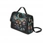 Cottagecore Moth and Moon Phases Canvas Satchel Bag
