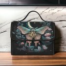 Cottagecore Moth and Moon Phases Canvas Satchel Bag