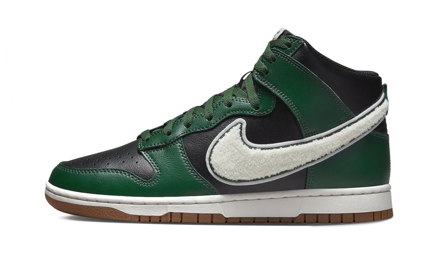 Dunk High "Chenille Swoosh Black Green"