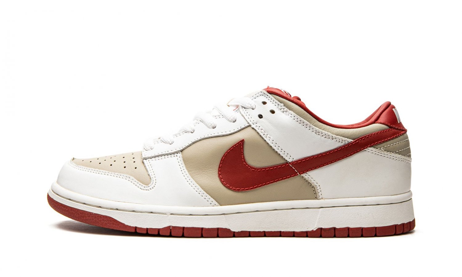 DUNK LO PRO MNS WMNS "Light Stone Varsity Red"