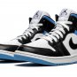 AIR JORDAN 1 MID WMNS "Black / White / University Blue"