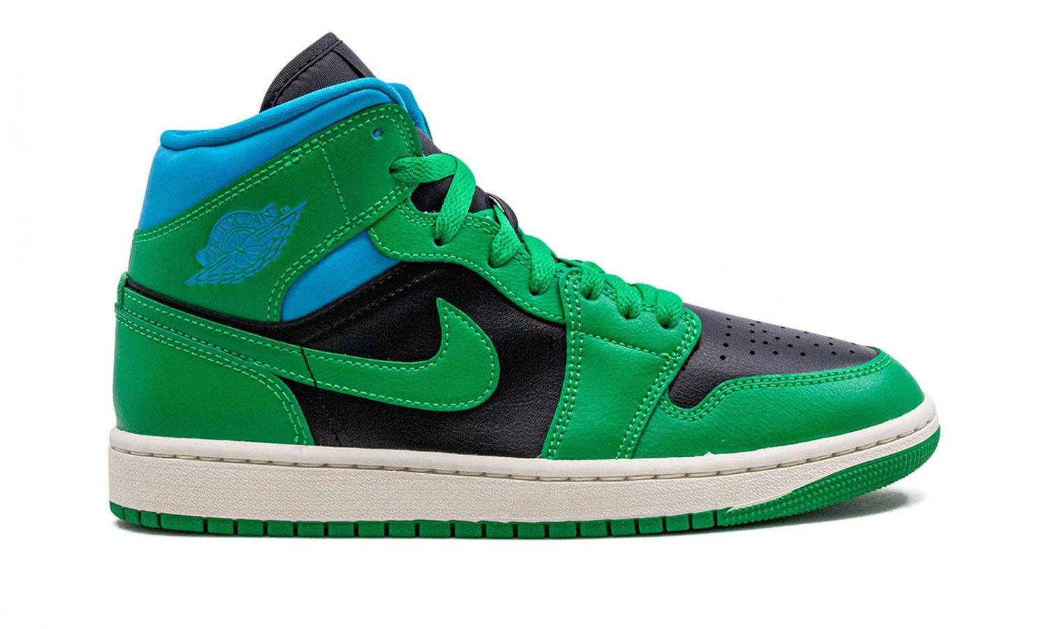 AIR JORDAN 1 MID WMNS "Lucky Green Aquatone"