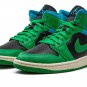 AIR JORDAN 1 MID WMNS "Lucky Green Aquatone"