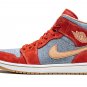 Air Jordan 1 Mid SE "Denim Red Suede"