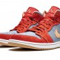 Air Jordan 1 Mid SE "Denim Red Suede"