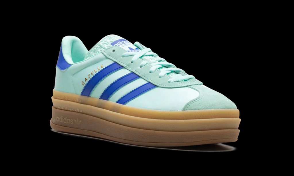 Gazelle Bold WMNS "Clear Mint Lucid Blue Gold Metallic"