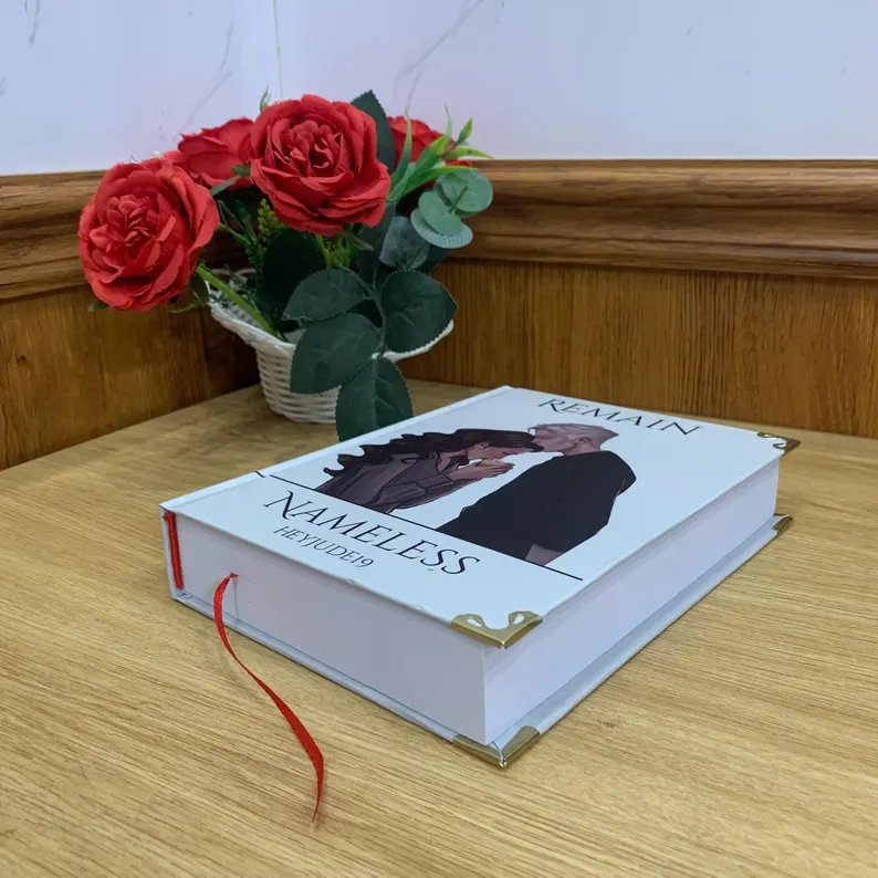 REMAIN NAMELESS Hardcover Book: Illustrated Romantic Dramione Fanfiction, White Cover Art