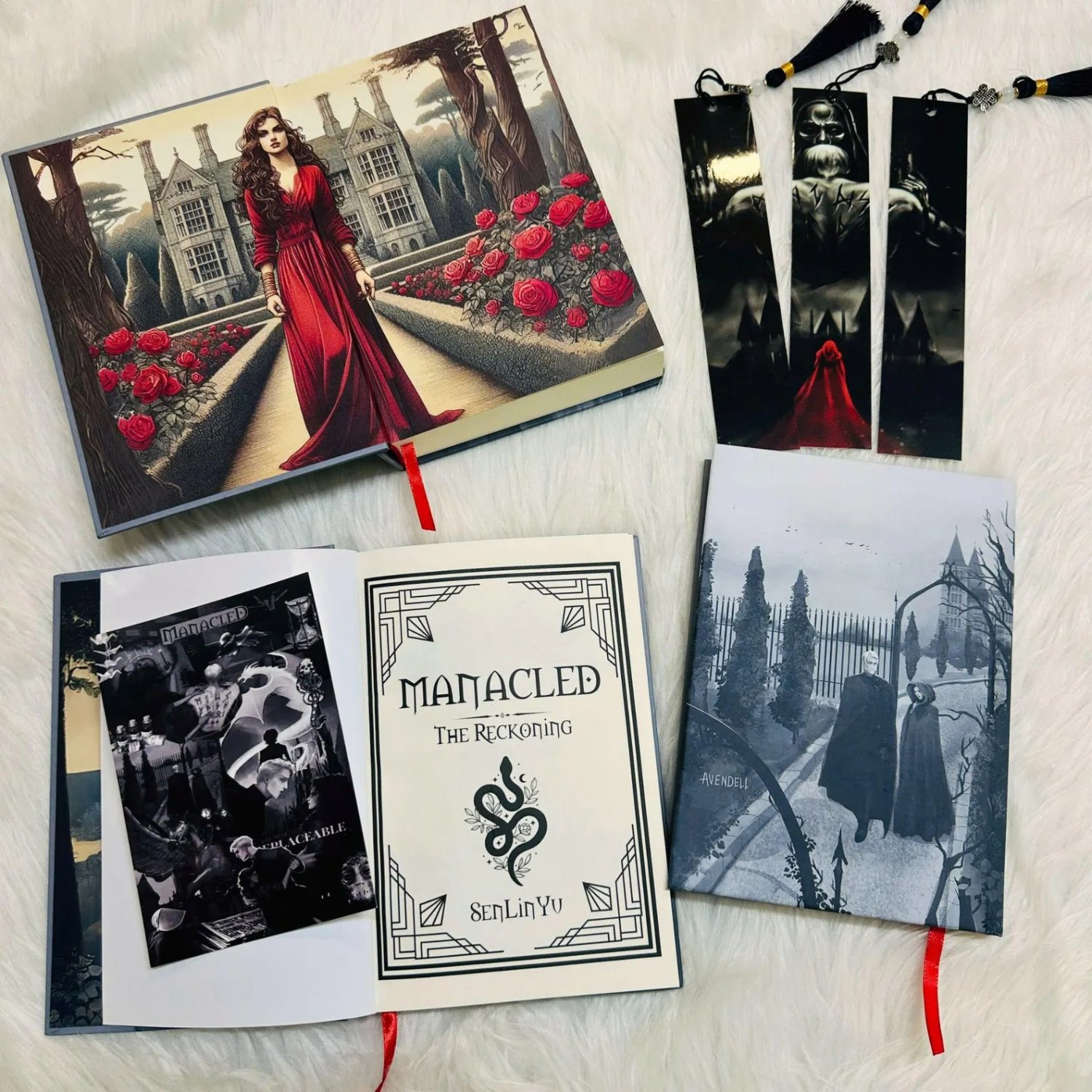 Manacled Book Set 3 Volume Hardcover Handbound Edition Collector&acirc;��s Gift for Readers