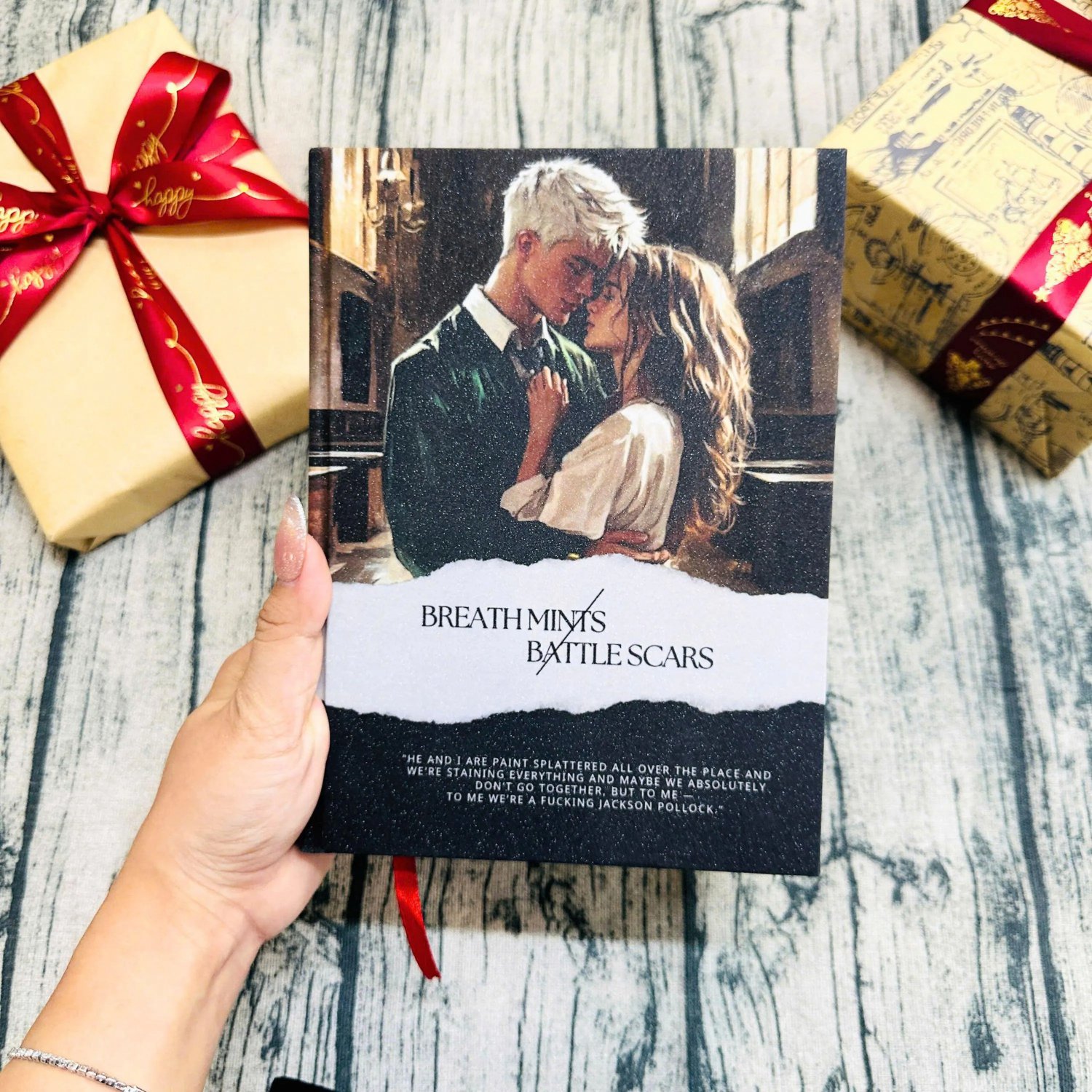Breath Mints Battle Scars Book, Handmade Book Binding, Gift-Ready Edition