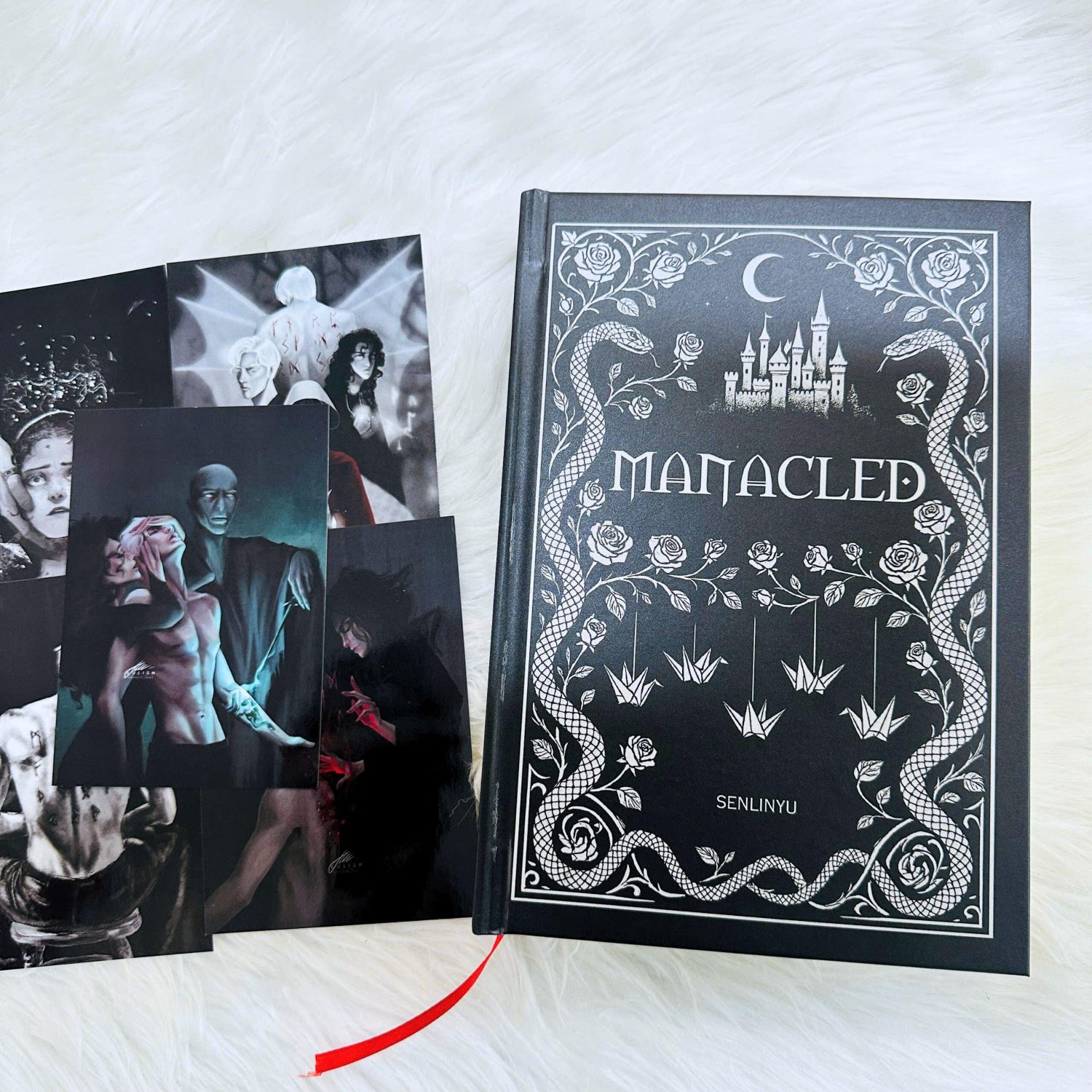 Manacled Illustrated Hardcover Book &acirc;�� Collector Edition | Handmade Rebound Novel with Art Prints