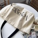 Simple Women's Canvas Bag White/Black Shoulder Bag Outdoor Bag Daily Bag