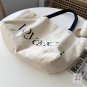 Simple Women's Canvas Bag White/Black Shoulder Bag Outdoor Bag Daily Bag