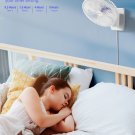8' Small Wall Mount Fan with Remote Control; 90°Oscillating; 4 Speeds;