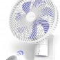 8' Small Wall Mount Fan with Remote Control; 90°Oscillating; 4 Speeds;