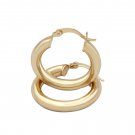 14K GOLD PLATED HOOP EARRINGS 80 MM Free Shipping