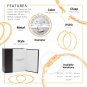 14K GOLD-FILLED BOX TEXTURED CUT HOOP WOMEN EARRINGS 4 MM THICK 25-80 MM Free Shipping
