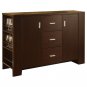 Modern Dining Buffet Sideboard Server in Cappuccino Finish Free Shipping