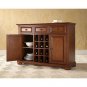 Cherry Wood Dining Room Storage Buffet Cabinet Sideboard with Wine Holder Free Shipping