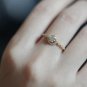 S925 STERLING SILVER DIAMOND INLAID PALACE STYLE SWEET LIGHT LUXURY ADVANCED ADJUSTABLE WOMEN'S RING