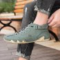 Men's Leather with Velcro Lace Up Ankle Boots Free Shipping