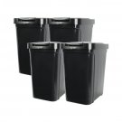 7.6 gal Plastic Touch Top Lid Kitchen Trash Can, 4 Pack Free Shipping