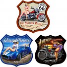 3pcs- Garage - Shield Vintage Tin Signs - 11.8x11.8In Free Shipping