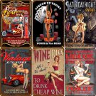 6pcs - Pin Up Girl- Vintage Tin Signs - 7.9x11.8in Free Shipping