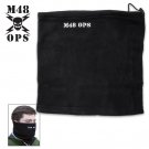 M48 BLACK POLAR FLEECE NECK GAITER - 220G POLAR FLEECE CONSTRUCTION,