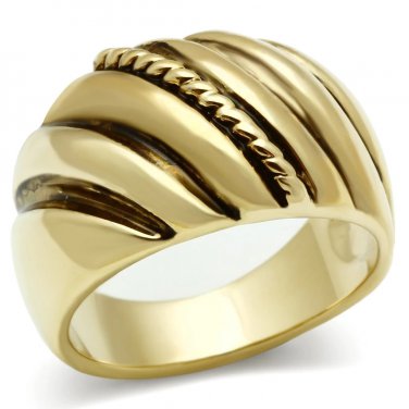 IP Gold(Ion Plating) Brass Ring with Epoxy in Jet