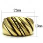 IP Gold(Ion Plating) Brass Ring with Epoxy in Jet