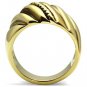 IP Gold(Ion Plating) Brass Ring with Epoxy in Jet