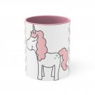 Pink Unicorn Accent Coffee Mug, 11oz
