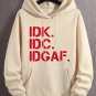 Funny Letter Print, Hoodies for Men S-2XL Free Shipping