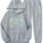 2 Pieces Boys "Game On" Print Jogger Pants Gamepad Graphic Hoodies Free Shipping