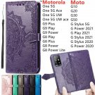 Luxury Retro Sun Datura Embossed Leather Case Magnetic Flip Bracket Wallet